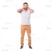 Nice Latino Man Covering Ears Cutout-0