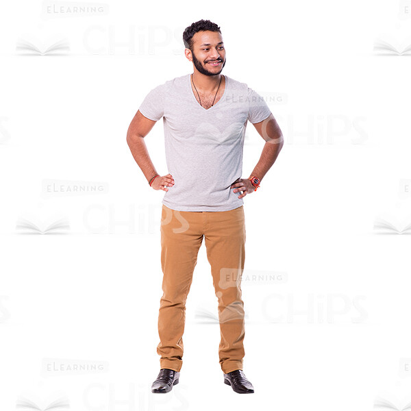 Satisfied Latino Man Cutout Photo-0