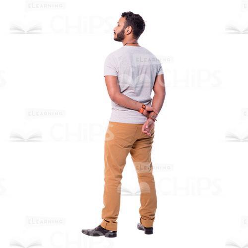 Calm Latino Man From The Back Cutout Photo-0