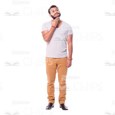 Thoughtful Latin Young Man Cutout Image-0