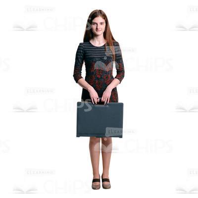 Cutout Photo Of Pretty Young Girl Holding Folder-0