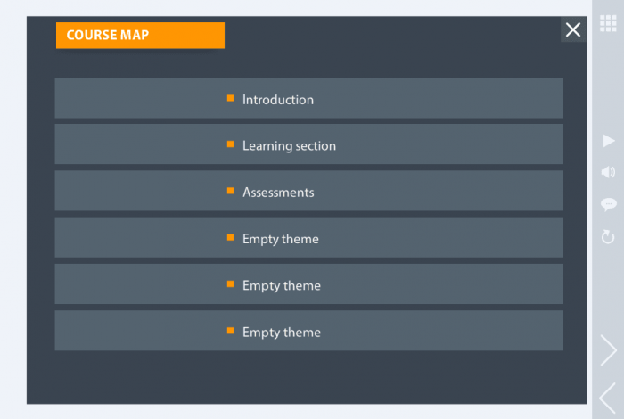 Dark Gray Simple Course Map — Storyline Template