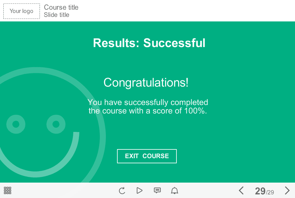 Successful Course Results — Storyline eLearning Course Player Successful Course Results — Storyline eLearning Course Player