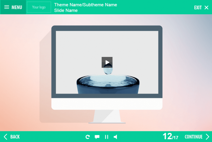 Slide with Video — Download Lectora Template