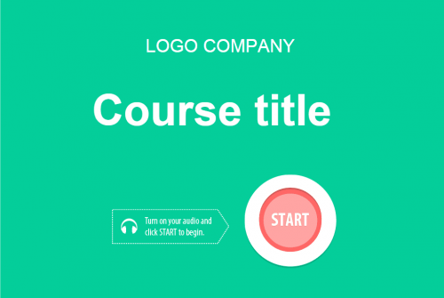 Green Course Title Slide — Lectora Template Package