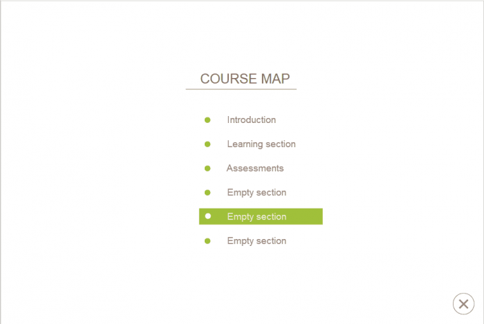 Simple Course Map — Lectora Template
