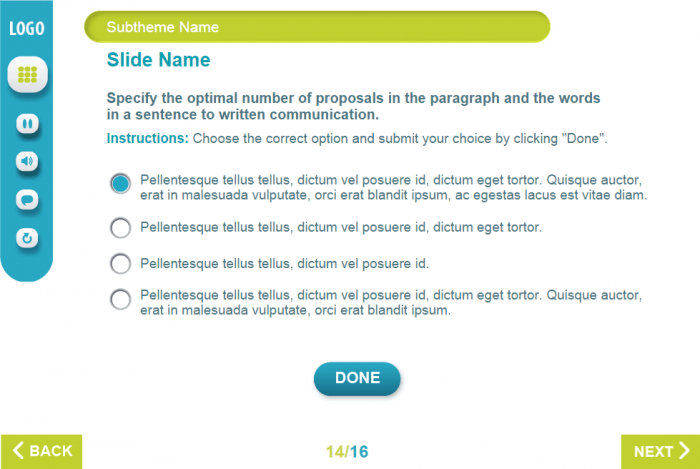 Single Choice Question — eLearning Templates for Lectora Publisher