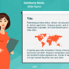 Vector Young Lady with Flipchart — Template Package for eLearning Developers