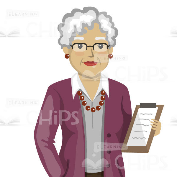 Aged Woman Vector Character Set-16103 Aged Woman Vector Character Set-16103