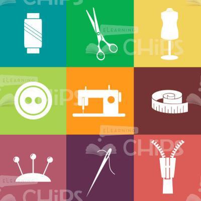 Sewing Accessories Icons Set-0