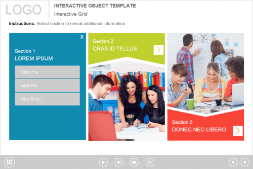Slide Sections — Lectora Publisher Templates for eLearning Courses