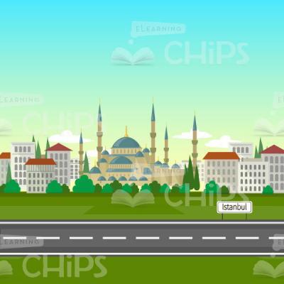 Vector Background With Istanbul Architecture-0