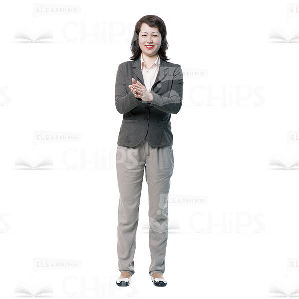 Asian Young Woman's Top Poses Cutout Photo Pack-14972