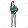 Asian Young Woman With Flipchart, Folder And Papers Cutout Photo Pack-14904