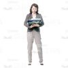 Asian Young Woman With Flipchart, Folder And Papers Cutout Photo Pack-14913