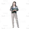 Asian Young Woman With Flipchart, Folder And Papers Cutout Photo Pack-14915