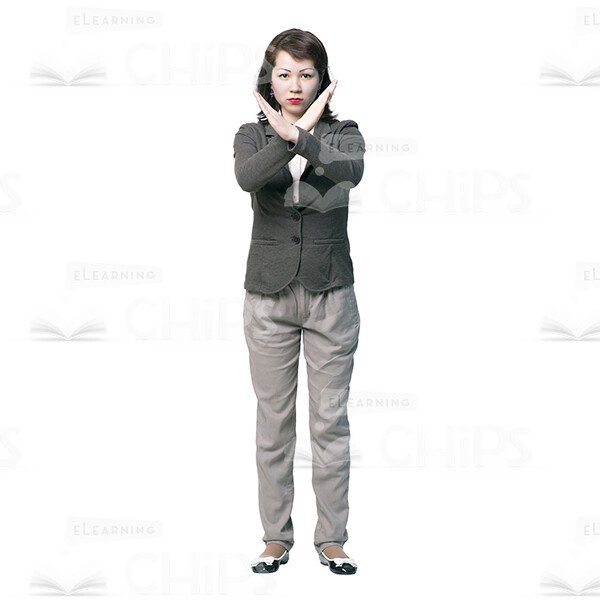 Asian Young Woman's Top Poses Cutout Photo Pack-14977