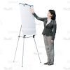 Asian Young Woman With Flipchart, Folder And Papers Cutout Photo Pack-14925