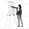 Asian Young Woman With Flipchart, Folder And Papers Cutout Photo Pack-14936