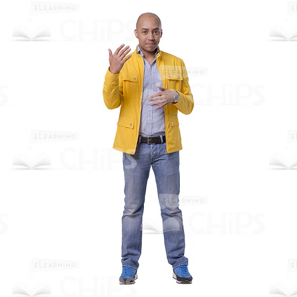 Man Character Gesticulating Cutout Picture-0