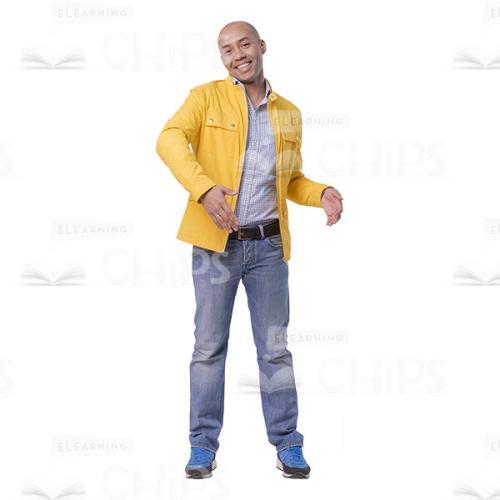 Cheerful Young Man Looks Relaxed Cutout Picture-0