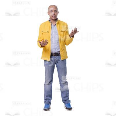 Thoughtful Young Man Gesturing With Both Hands Cutout-0