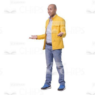 Friendly Young Man Standing Half-Turned Cutout-0