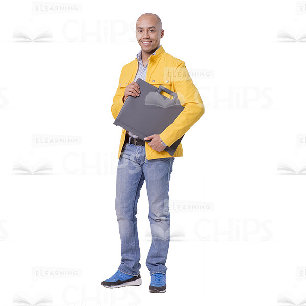 Happy Young Man Holding A Folder Cutout-0