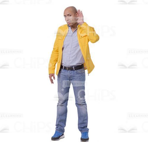 Attentive Young Man Gesturing Cutout Picture-0