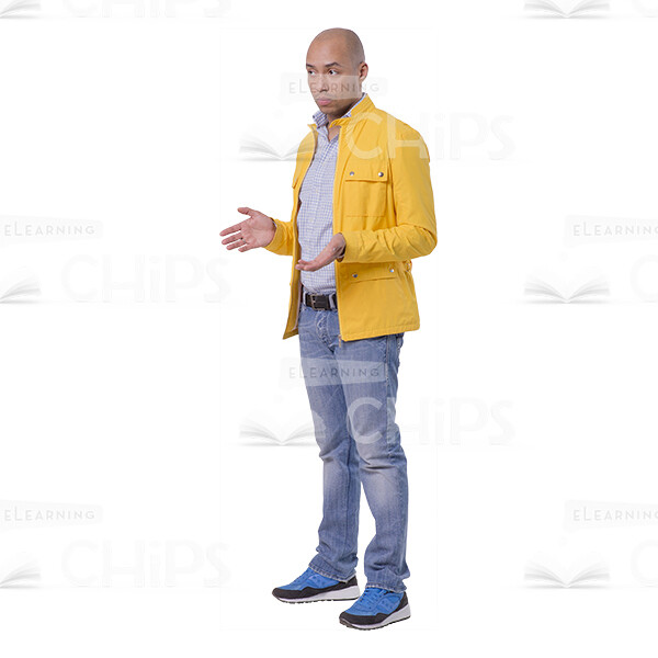 Half-Turned Man Involved In Conversation Cutout-0