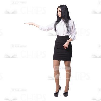 Smiling Businesswoman Presenting Pose Cutout-0