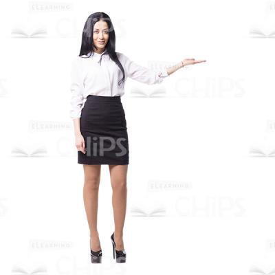 Smiling Business Coach In Presenting Pose Cutout-0
