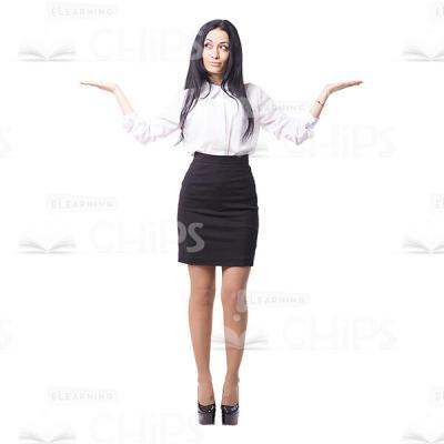 Business Woman Character Scales Gesture Cutout-0