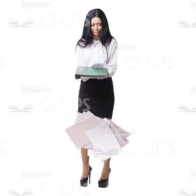 Upset Woman Dropped The Papers Cutout Picture-0