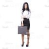 Calm Woman Holding Folder Cutout Photo-0