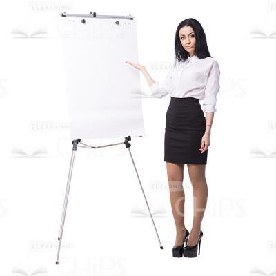 Cutout Photo Of Businesswoman Pointing At Flipchart-0