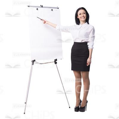 Excited Cutout Businesswoman Holding A Presentation-0