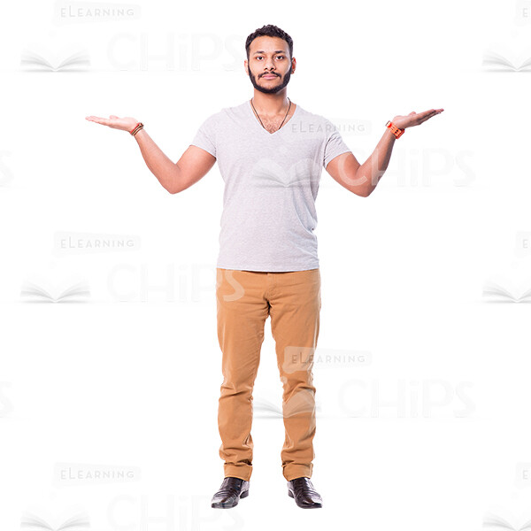 Latino Man's Top Poses Cutout Photo Pack-14861