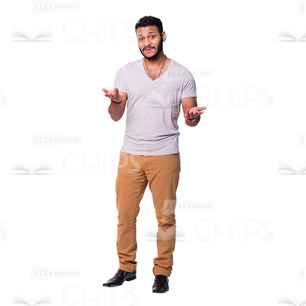 Latino Man's Top Poses Cutout Photo Pack-14865