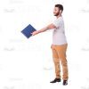 Latino Man With Folder And Flipchart Cutout Photo Pack-14831