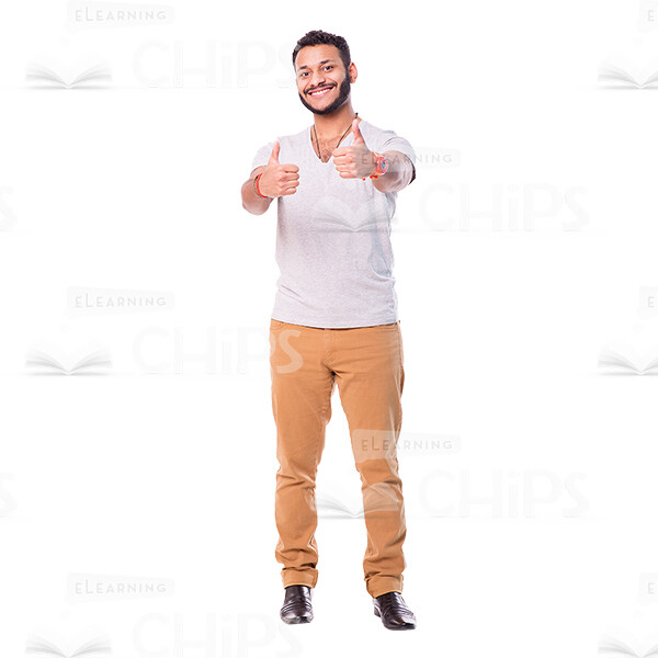Latino Man's Top Poses Cutout Photo Pack-14873