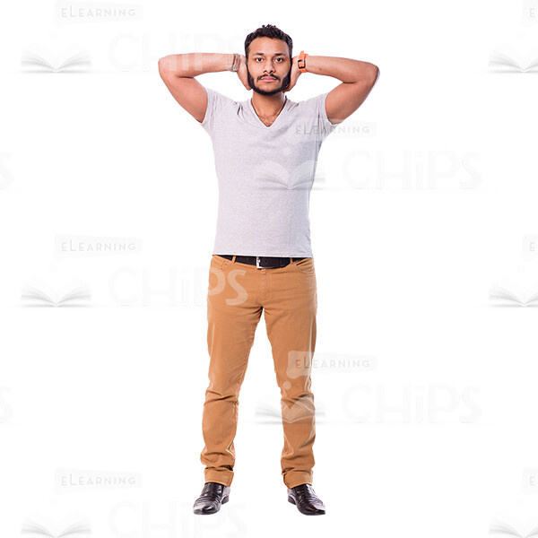 Latino Man's Top Poses Cutout Photo Pack-14877