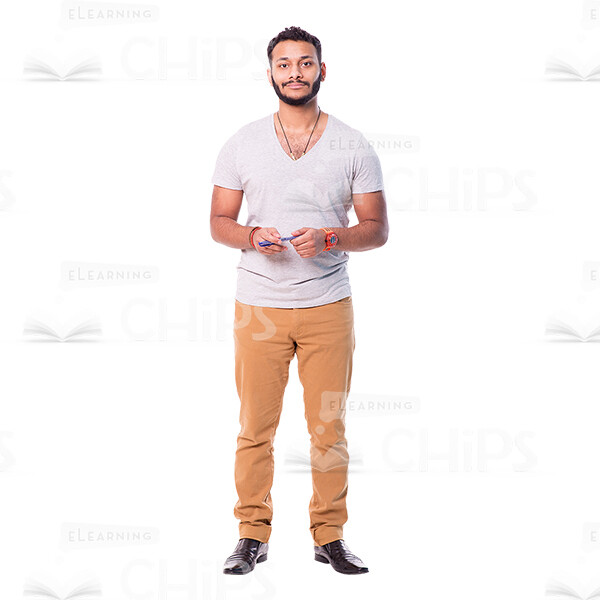 Latino Man's Top Poses Cutout Photo Pack-14883