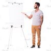Latino Man With Folder And Flipchart Cutout Photo Pack-14834