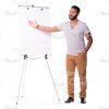 Latino Man With Folder And Flipchart Cutout Photo Pack-14835