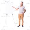 Latino Man With Folder And Flipchart Cutout Photo Pack-14837