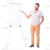 Latino Man With Folder And Flipchart Cutout Photo Pack-14838