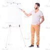 Latino Man With Folder And Flipchart Cutout Photo Pack-14841