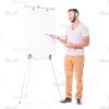 Latino Man With Folder And Flipchart Cutout Photo Pack-14850