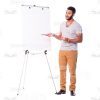 Latino Man With Folder And Flipchart Cutout Photo Pack-14851